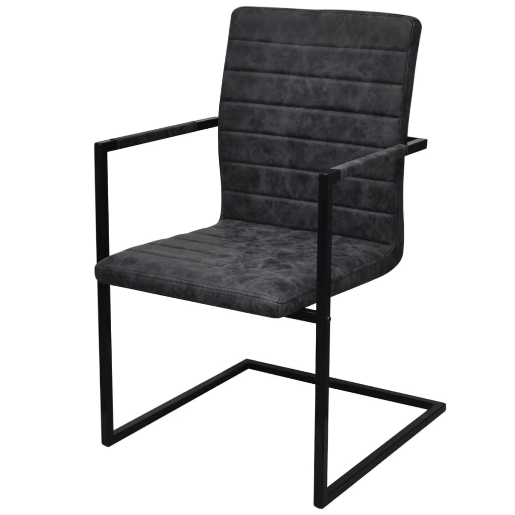 Eetkamerstoelen 2 st kunstleer zwart is nu te koop bij PeponiXL, paradijselijk wonen!