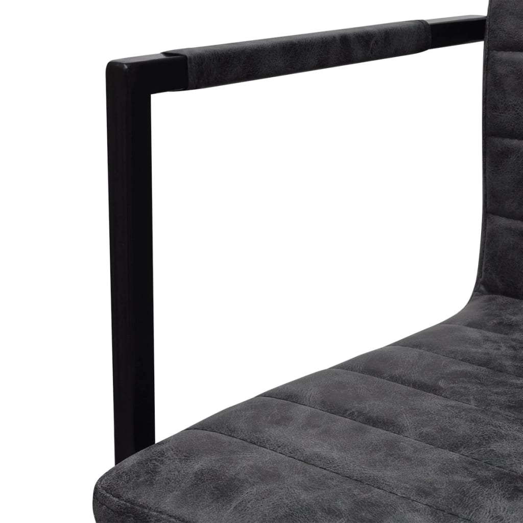 Eetkamerstoelen 2 st kunstleer zwart is nu te koop bij PeponiXL, paradijselijk wonen!