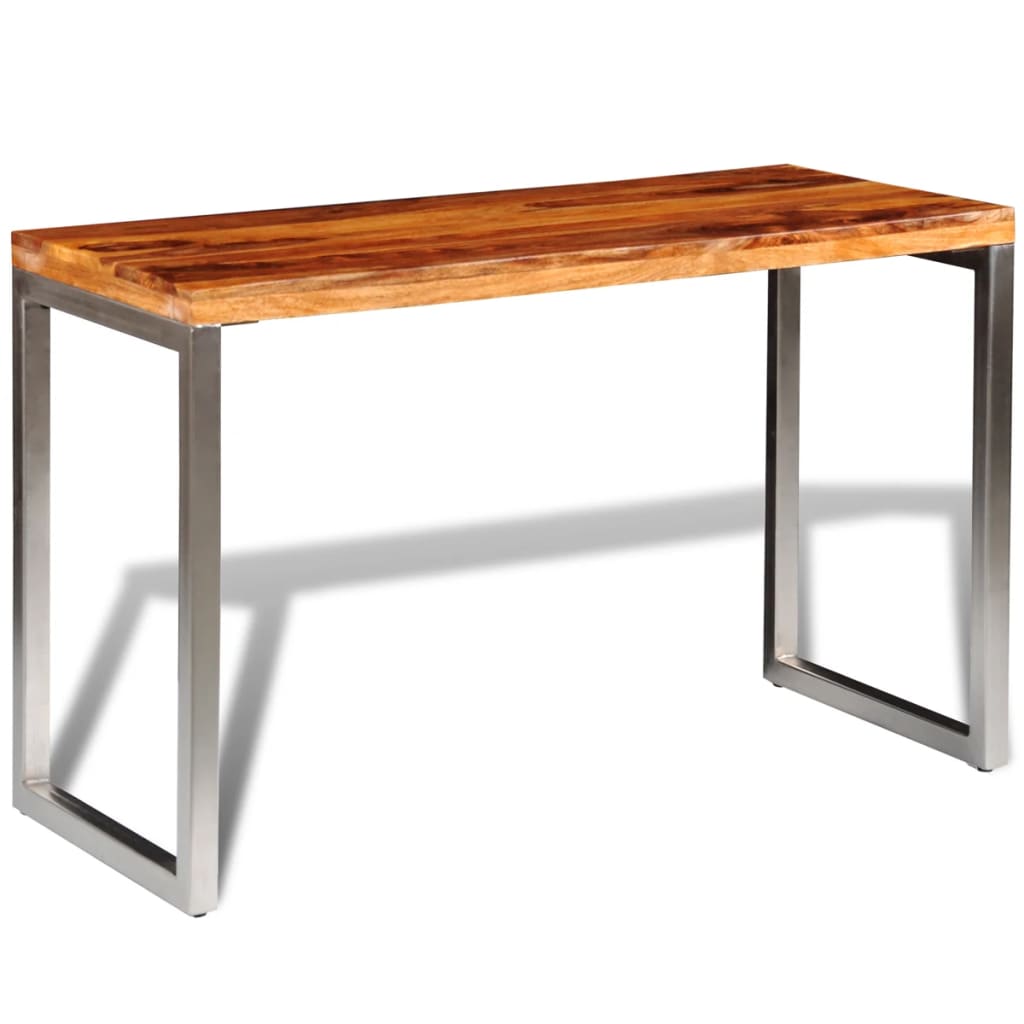 Eettafel/bureau met stalen poten massief hout is nu te koop bij PeponiXL, paradijselijk wonen!