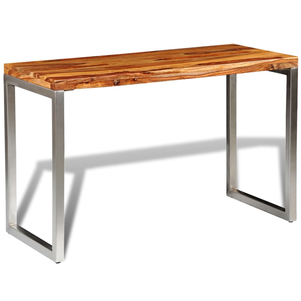 Eettafel/bureau met stalen poten massief hout is nu te koop bij PeponiXL, paradijselijk wonen!