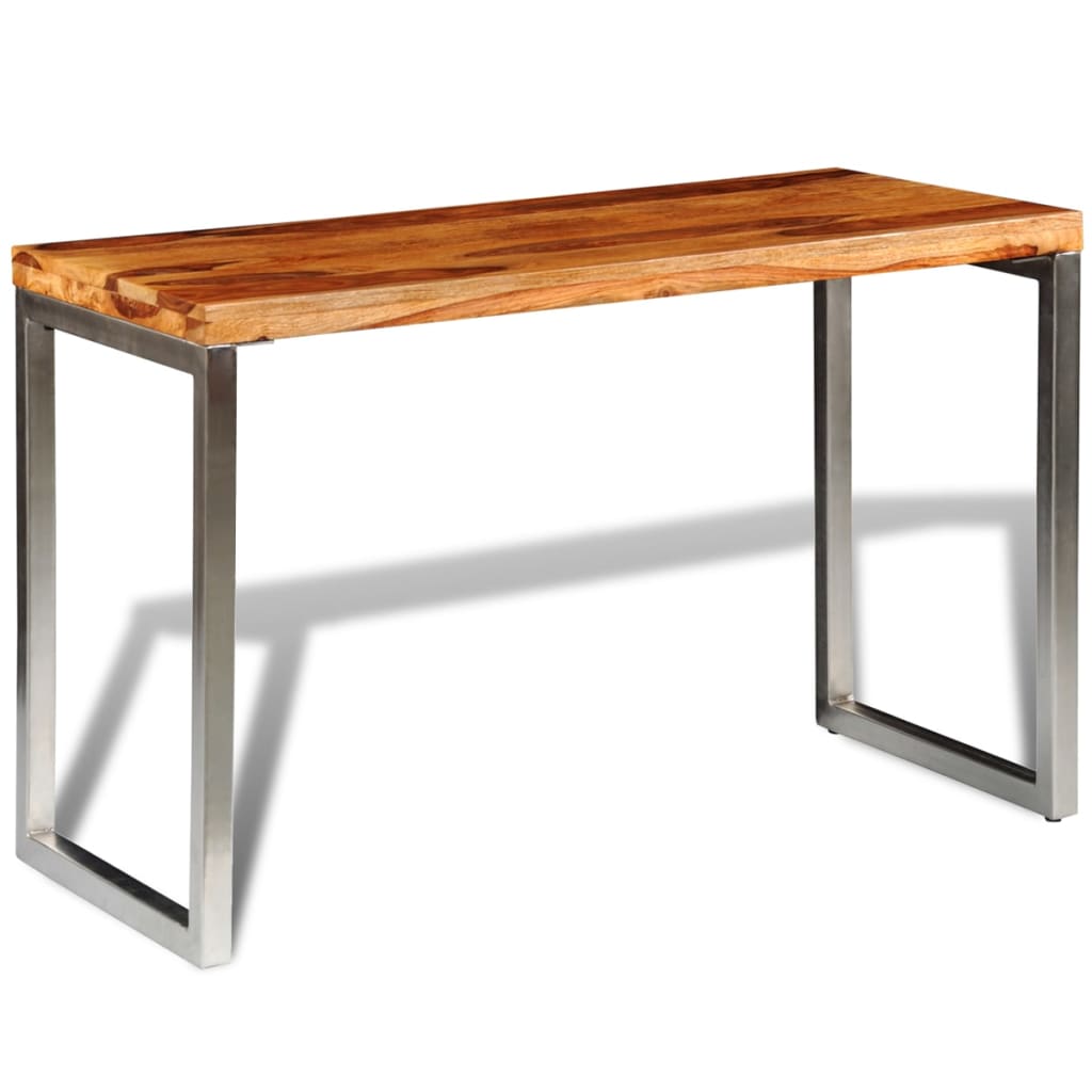 Eettafel/bureau met stalen poten massief hout is nu te koop bij PeponiXL, paradijselijk wonen!
