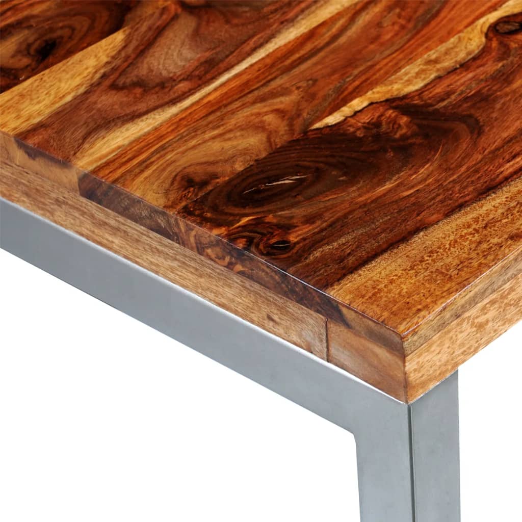 Eettafel/bureau met stalen poten massief hout is nu te koop bij PeponiXL, paradijselijk wonen!