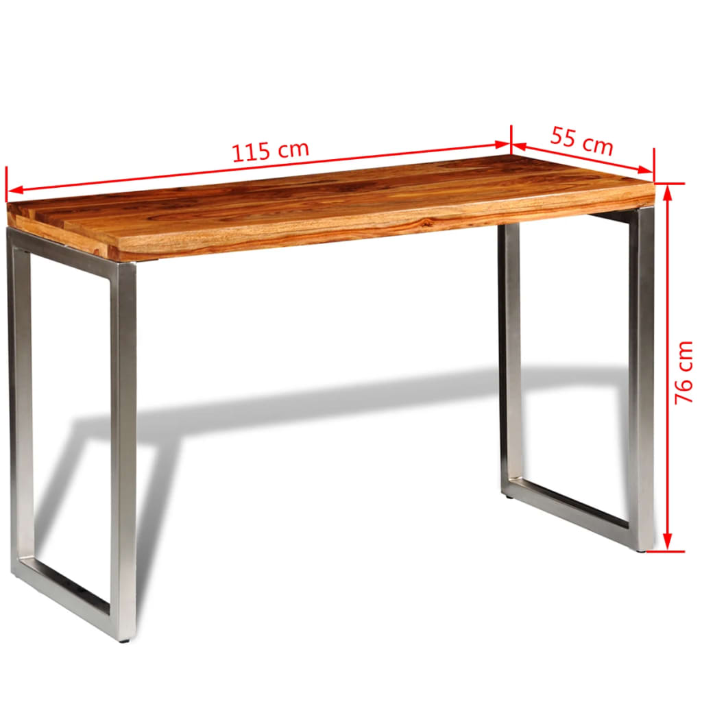 Eettafel/bureau met stalen poten massief hout is nu te koop bij PeponiXL, paradijselijk wonen!