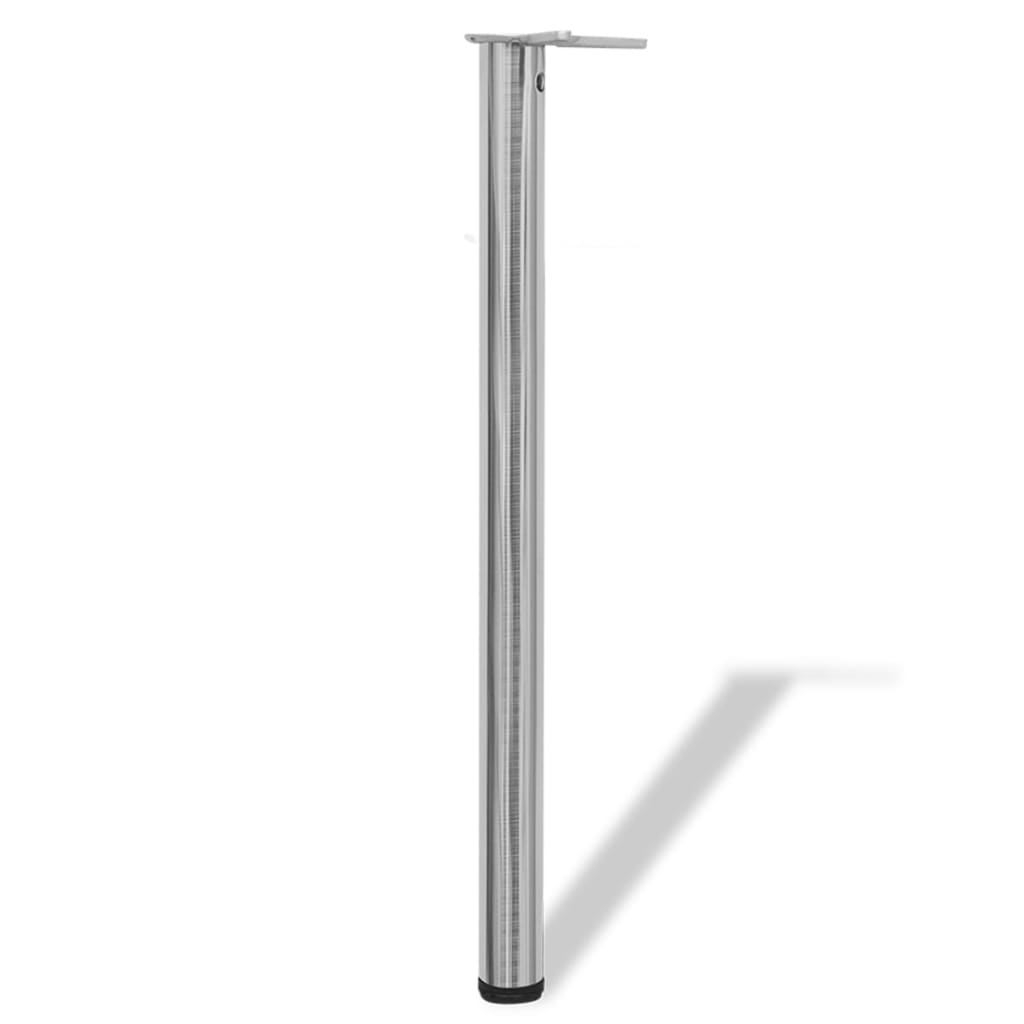Tafelpoten in hoogte verstelbaar geborsteld nikkel 870 mm 4 st is nu te koop bij PeponiXL, paradijselijk wonen!