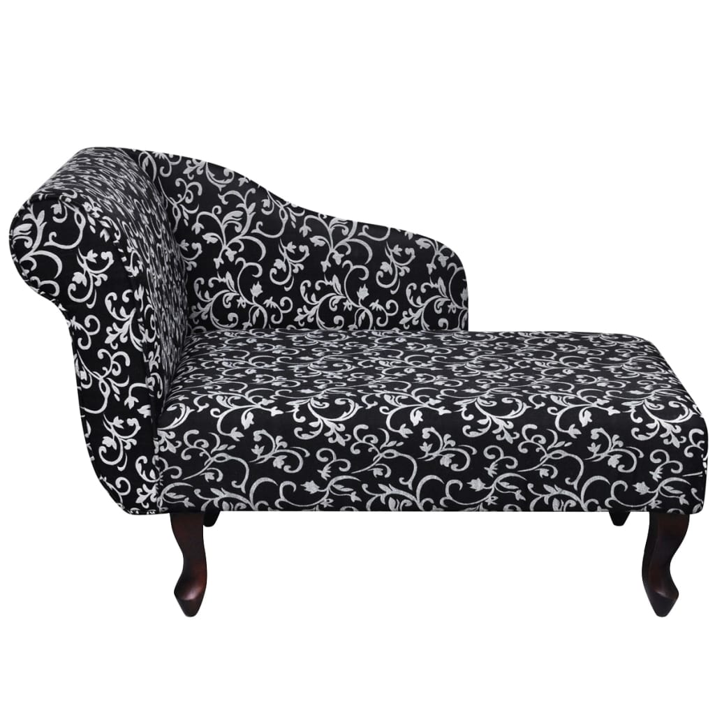 Chaise longue stof zwart en wit is nu te koop bij PeponiXL, paradijselijk wonen!