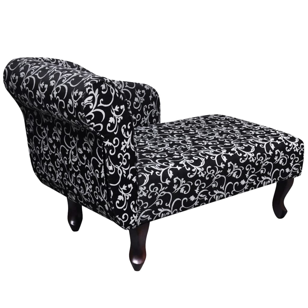 Chaise longue stof zwart en wit is nu te koop bij PeponiXL, paradijselijk wonen!