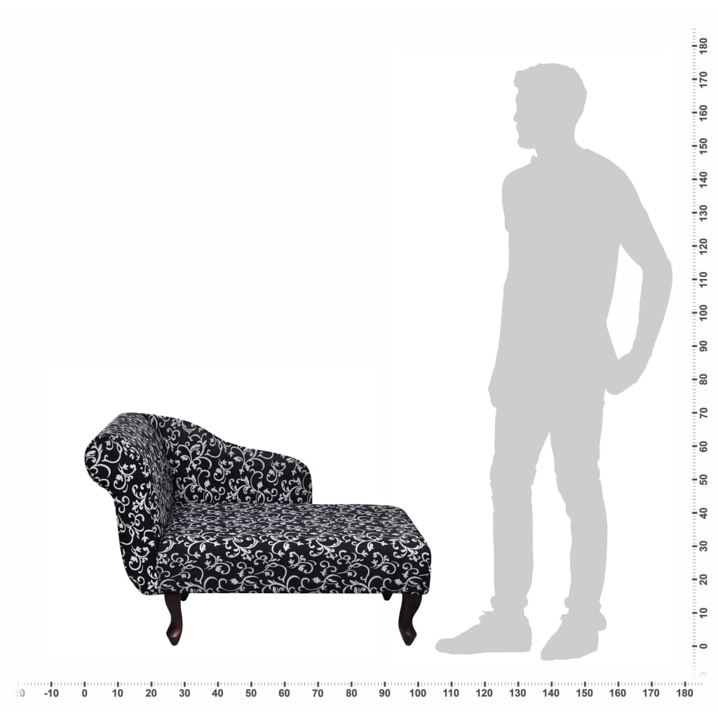 Chaise longue stof zwart en wit is nu te koop bij PeponiXL, paradijselijk wonen!