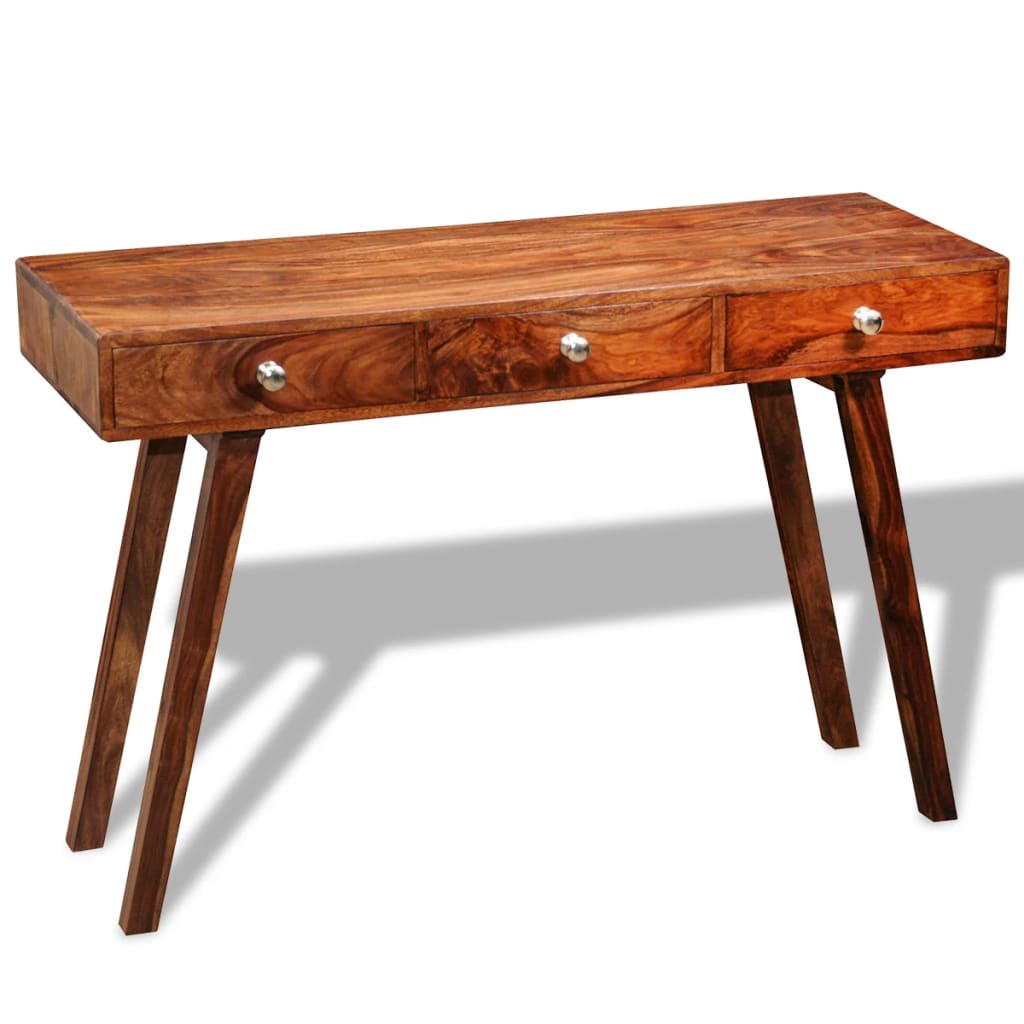 Wandtafel met 3 lades 76 cm massief acaciahout is nu te koop bij PeponiXL, paradijselijk wonen!