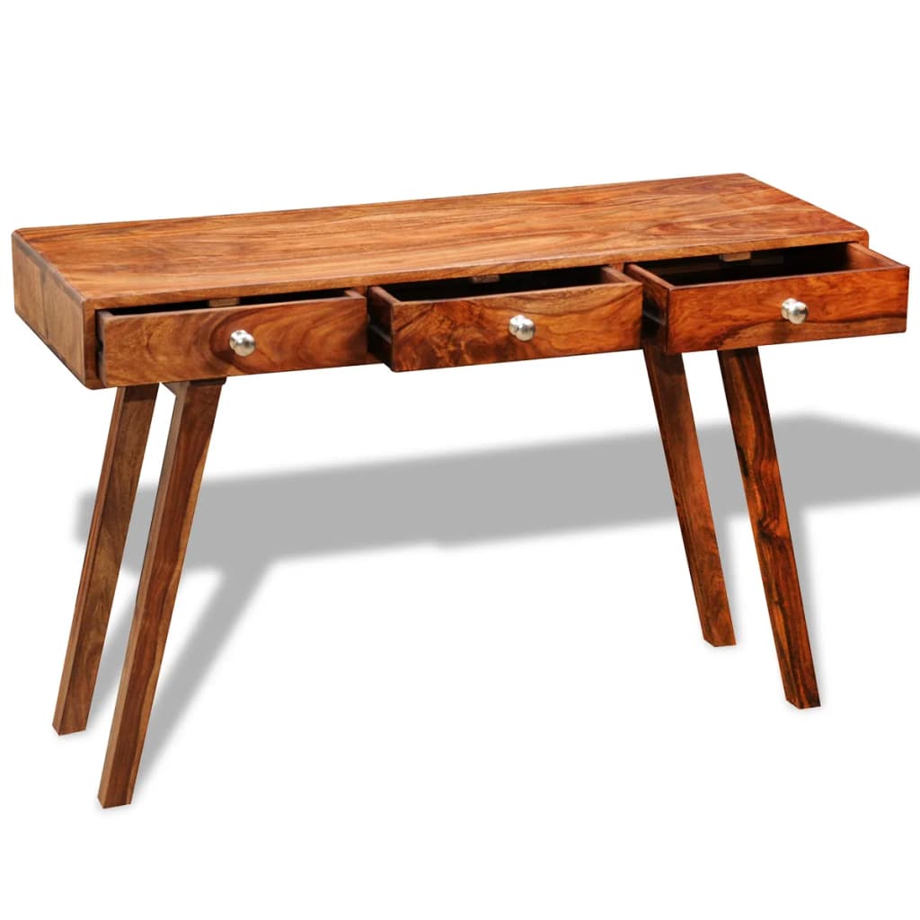 Wandtafel met 3 lades 76 cm massief acaciahout is nu te koop bij PeponiXL, paradijselijk wonen!