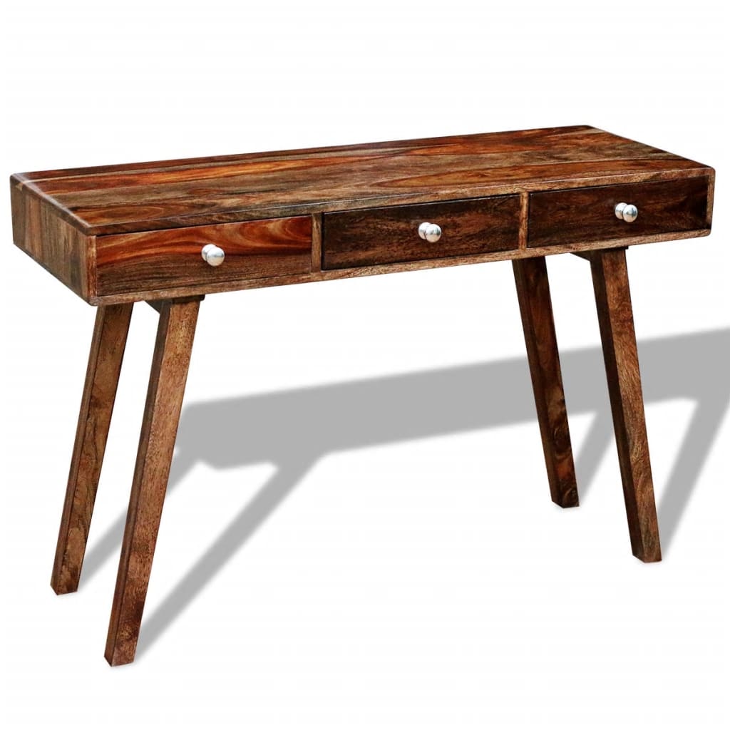 Wandtafel met 3 lades 76 cm massief acaciahout is nu te koop bij PeponiXL, paradijselijk wonen!