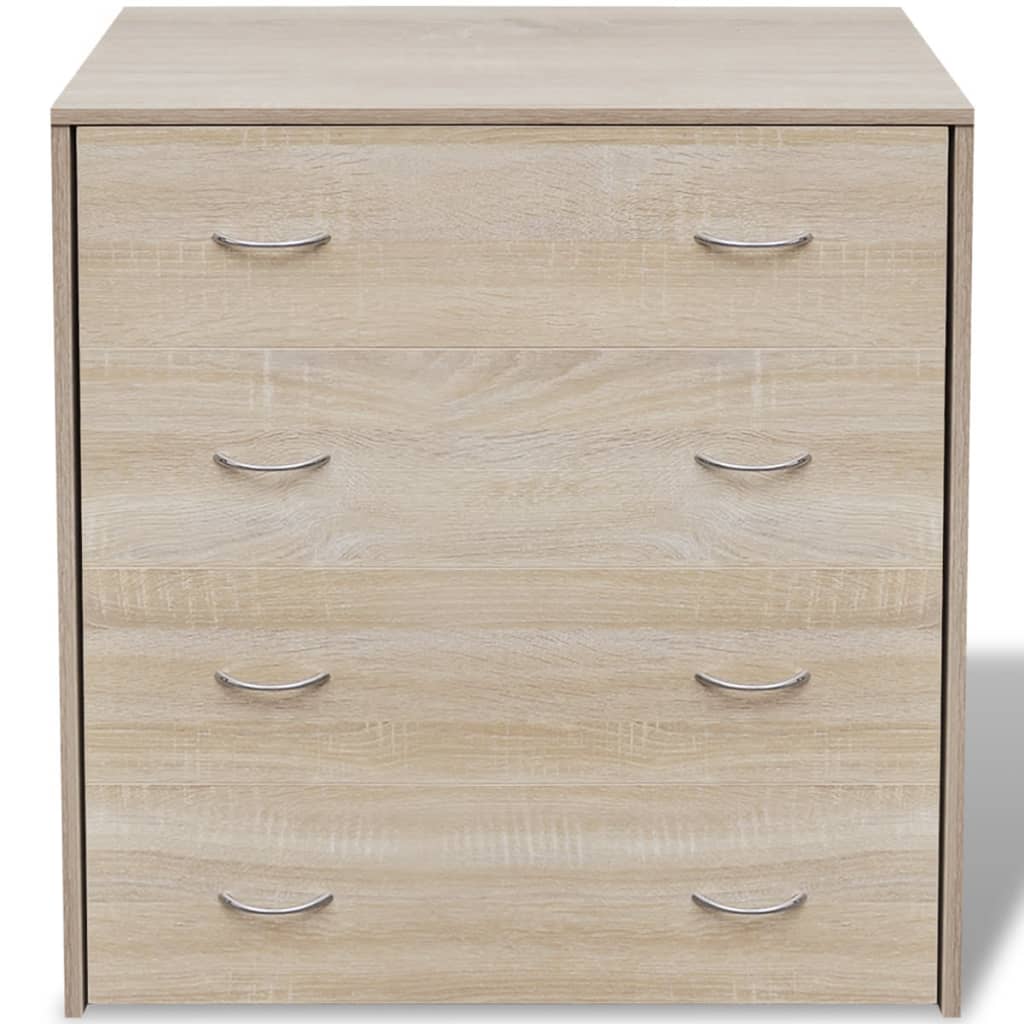 Dressoir met 4 lades 60x30,5x71 cm eikenkleur is nu te koop bij PeponiXL, paradijselijk wonen!