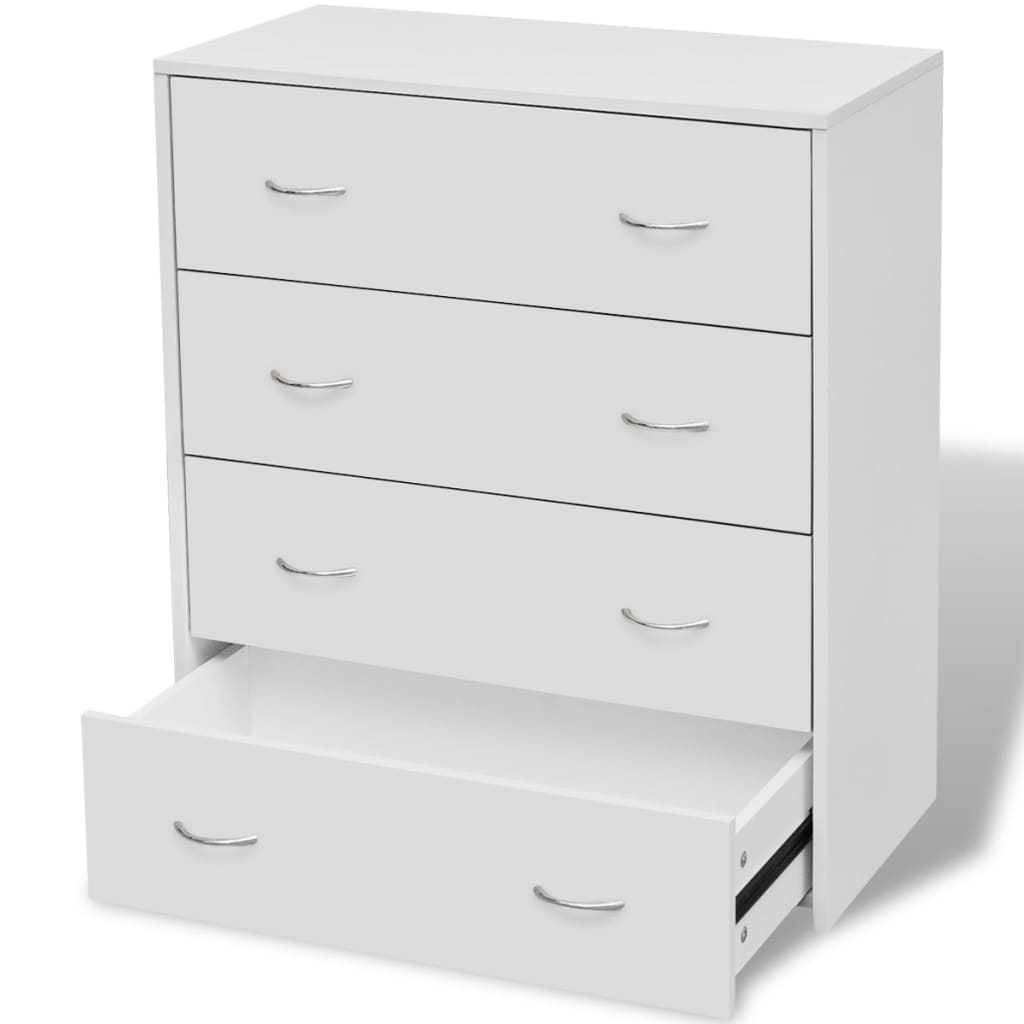 Dressoir met 4 lades 60x30,5x71 cm wit is nu te koop bij PeponiXL, paradijselijk wonen!