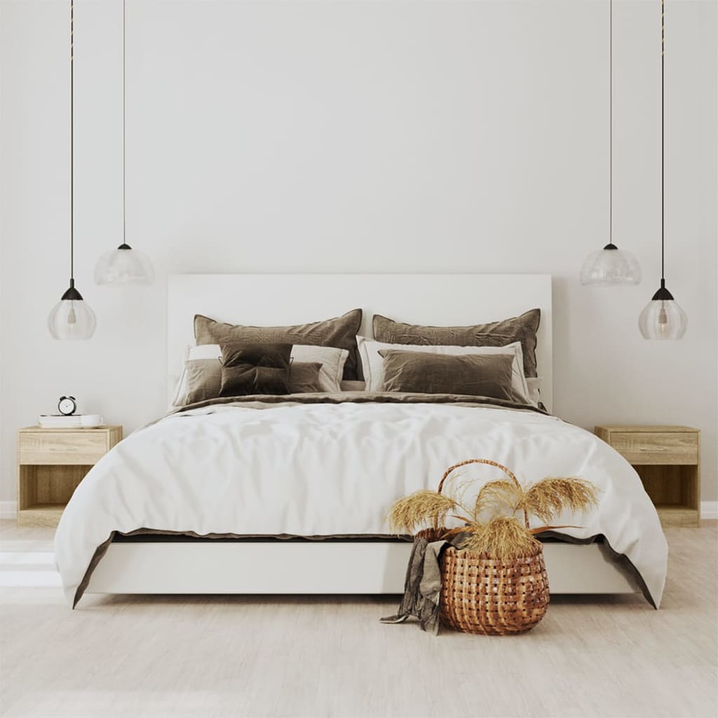 Nachtkastje met lade eikenkleur 2 st is nu te koop bij PeponiXL, paradijselijk wonen!