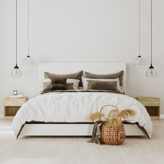 Nachtkastje met lade eikenkleur 2 st is nu te koop bij PeponiXL, paradijselijk wonen!