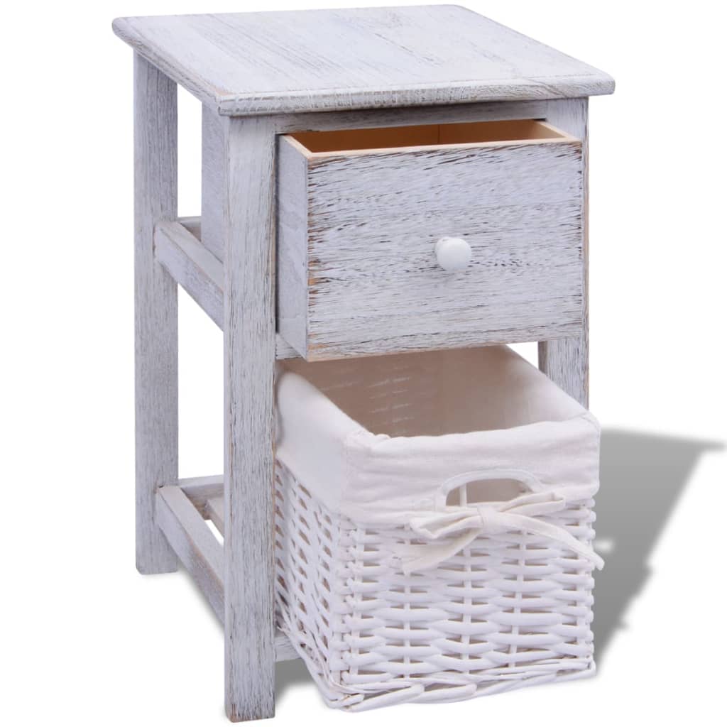 Nachtkastje hout wit is nu te koop bij PeponiXL, paradijselijk wonen!