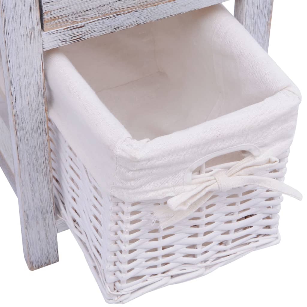 Nachtkastje hout wit is nu te koop bij PeponiXL, paradijselijk wonen!