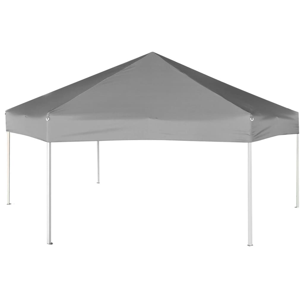 Partytent pop-up zeshoekig met 6 zijwanden 3,6x3,1 m grijs is nu te koop bij PeponiXL, paradijselijk wonen!
