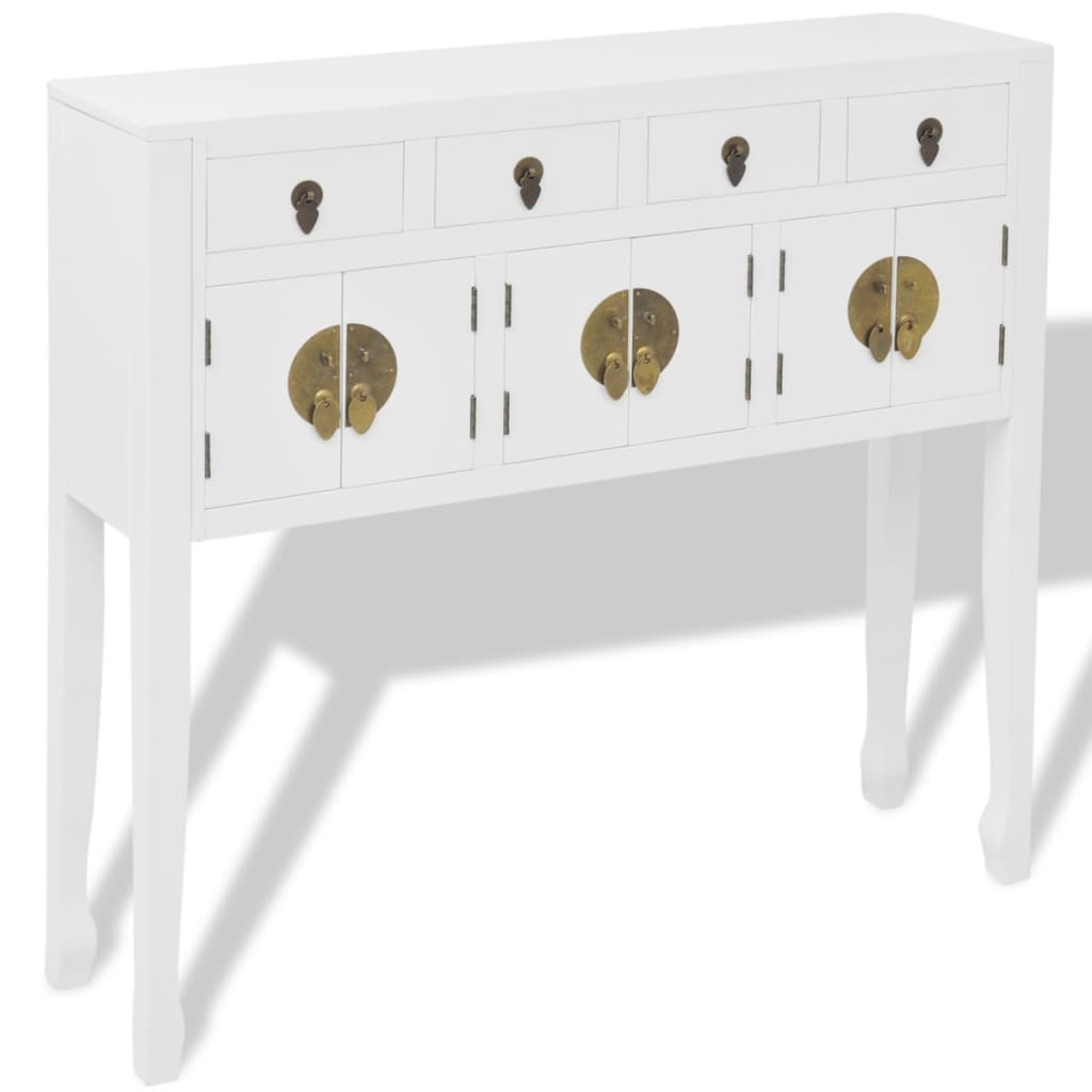 Dressoir Chinese stijl massief hout wit is nu te koop bij PeponiXL, paradijselijk wonen!