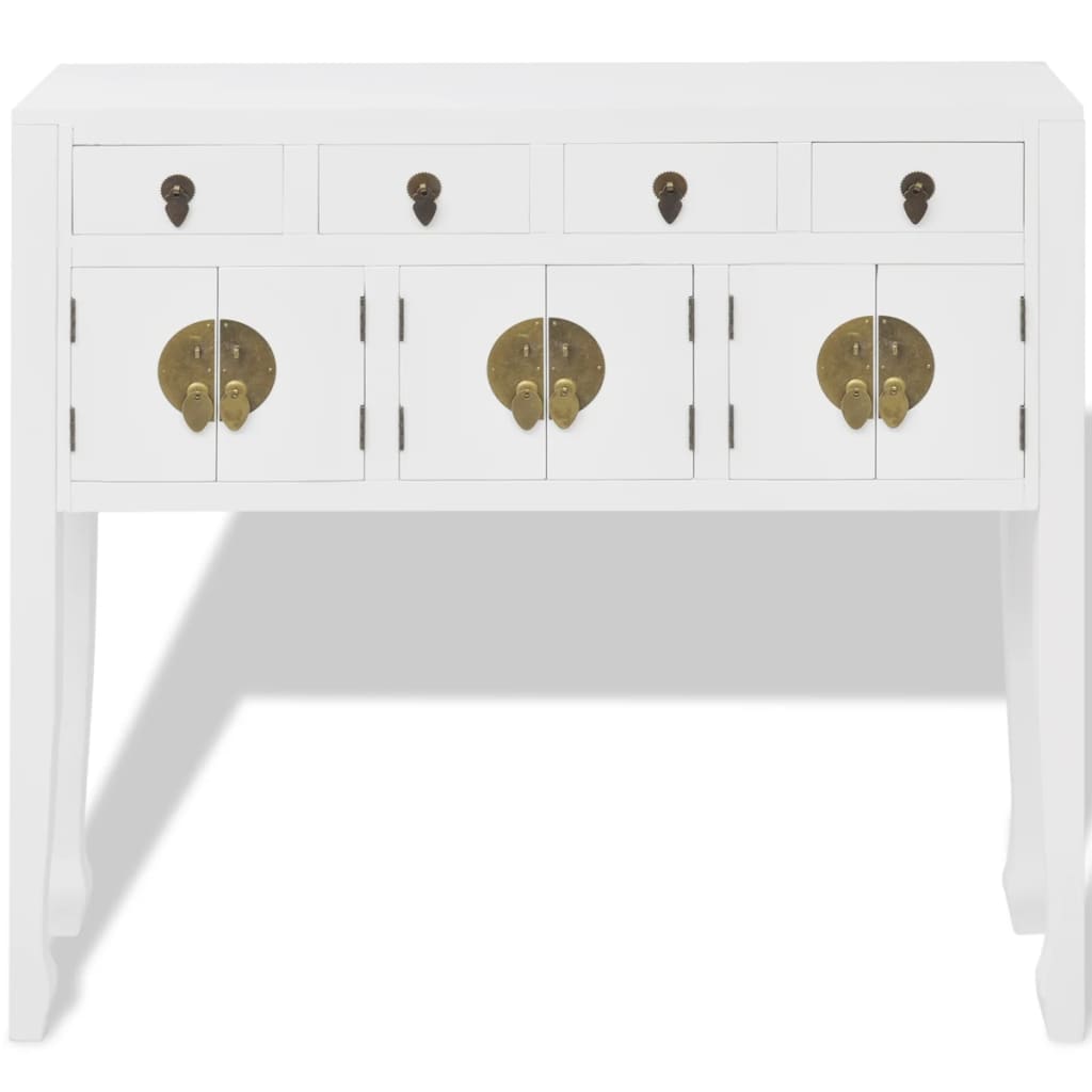 Dressoir Chinese stijl massief hout wit is nu te koop bij PeponiXL, paradijselijk wonen!