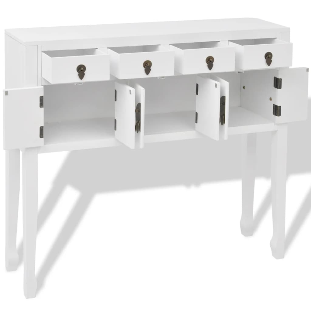 Dressoir Chinese stijl massief hout wit is nu te koop bij PeponiXL, paradijselijk wonen!