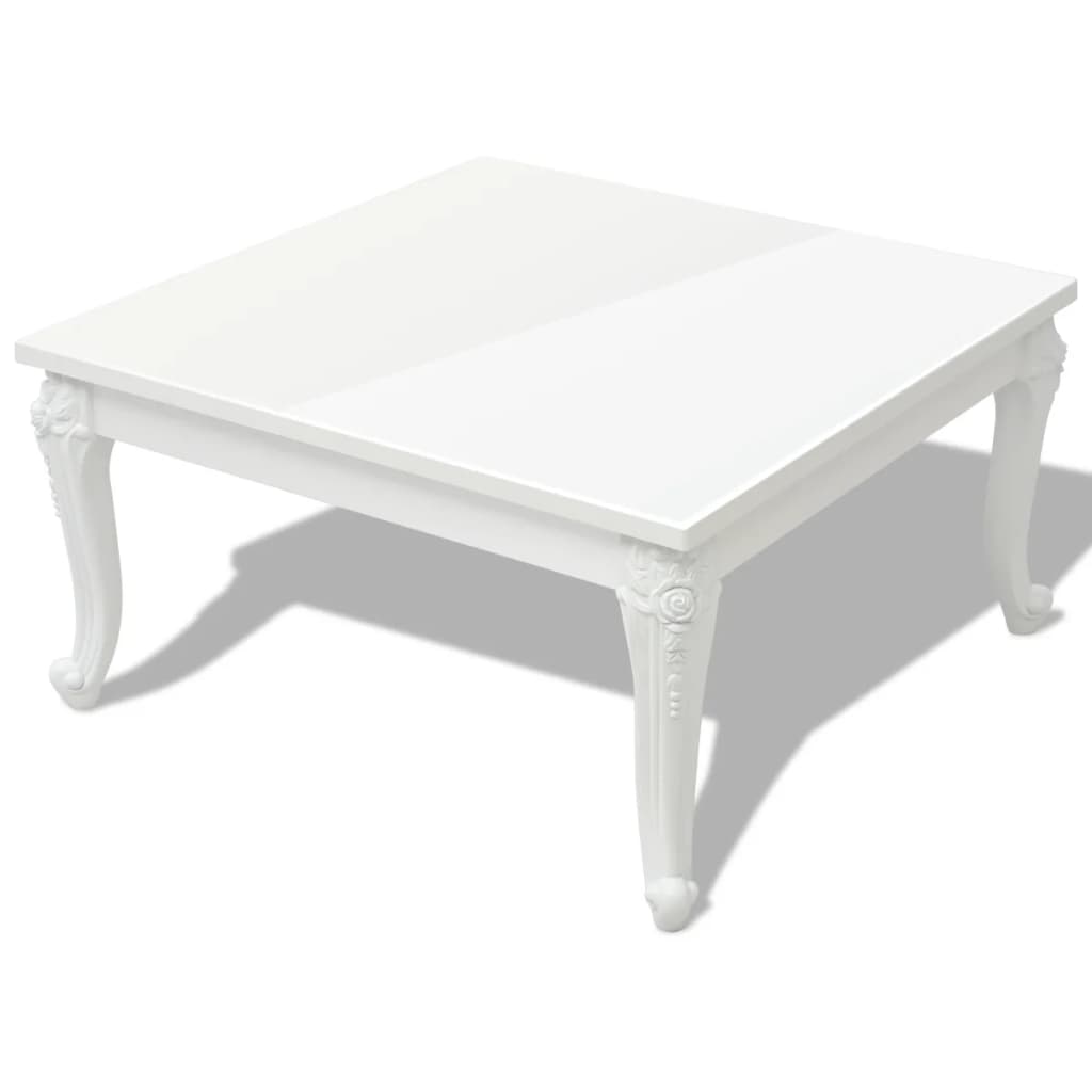 Salontafel 80x80x42 cm hoogglans wit is nu te koop bij PeponiXL, paradijselijk wonen!