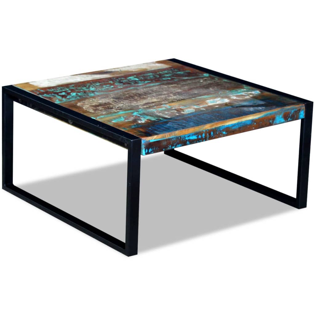 Salontafel 80x80x40 cm massief gerecycled hout is nu te koop bij PeponiXL, paradijselijk wonen!