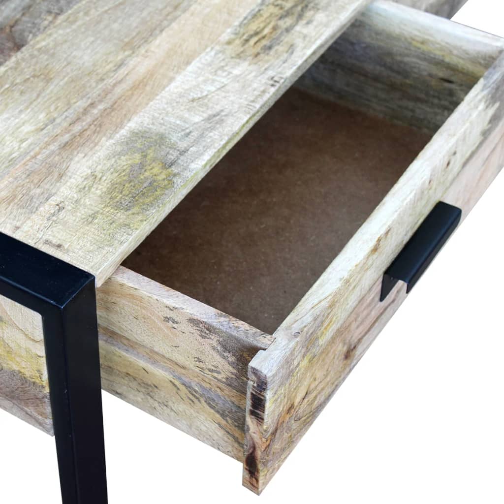 Salontafel met 2 lades 100x60x40 cm massief mangohout is nu te koop bij PeponiXL, paradijselijk wonen!