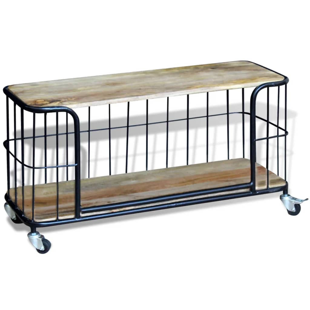 Tv-meubel100x40x45 cm massief mangohout is nu te koop bij PeponiXL, paradijselijk wonen!