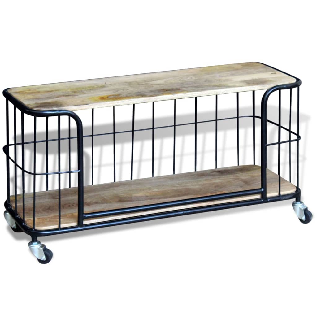Tv-meubel100x40x45 cm massief mangohout is nu te koop bij PeponiXL, paradijselijk wonen!
