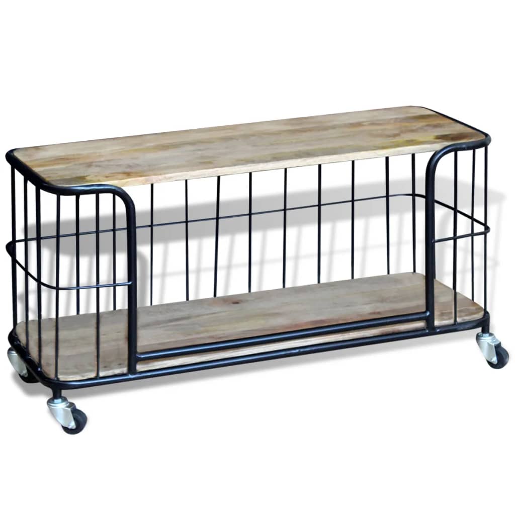 Tv-meubel100x40x45 cm massief mangohout is nu te koop bij PeponiXL, paradijselijk wonen!