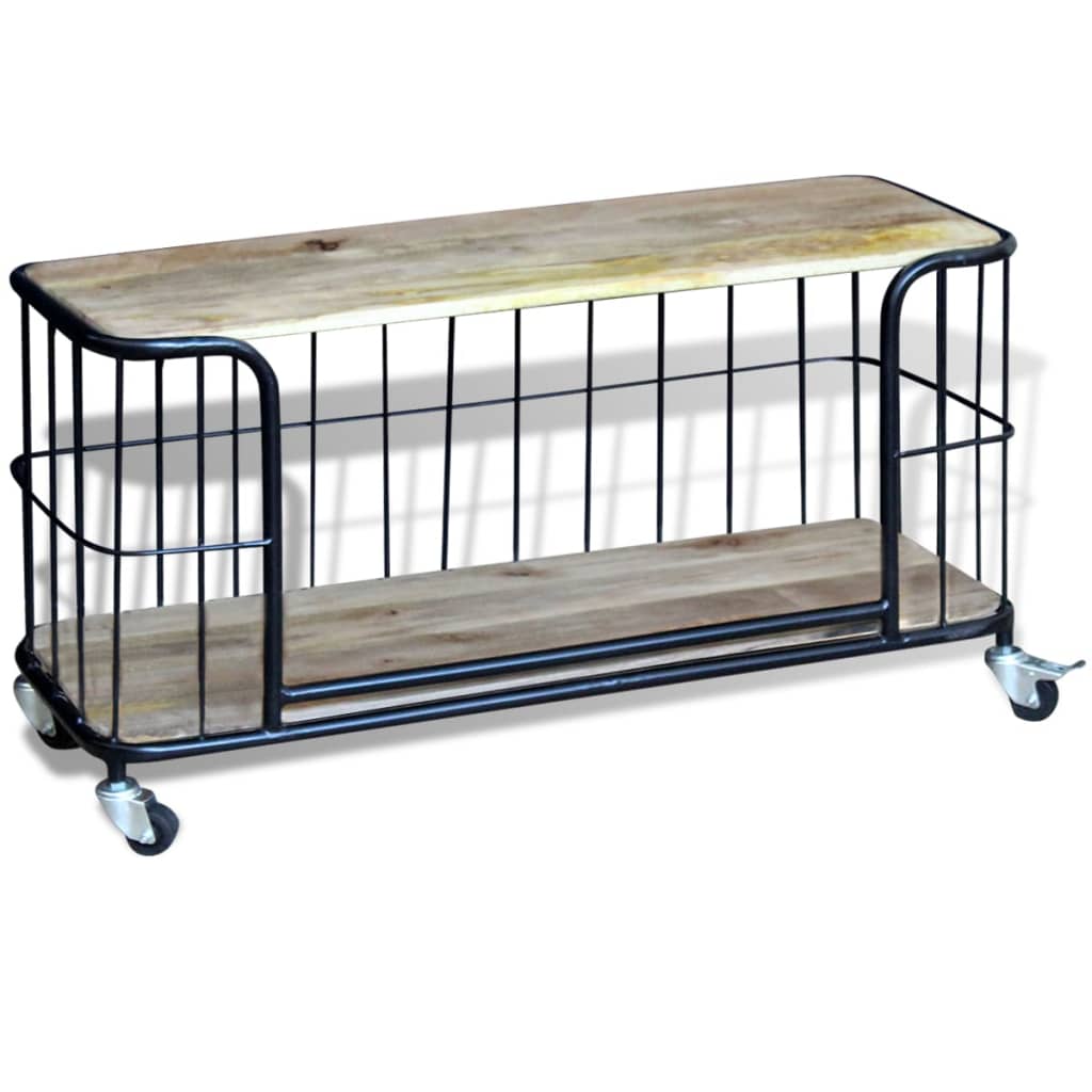 Tv-meubel100x40x45 cm massief mangohout is nu te koop bij PeponiXL, paradijselijk wonen!