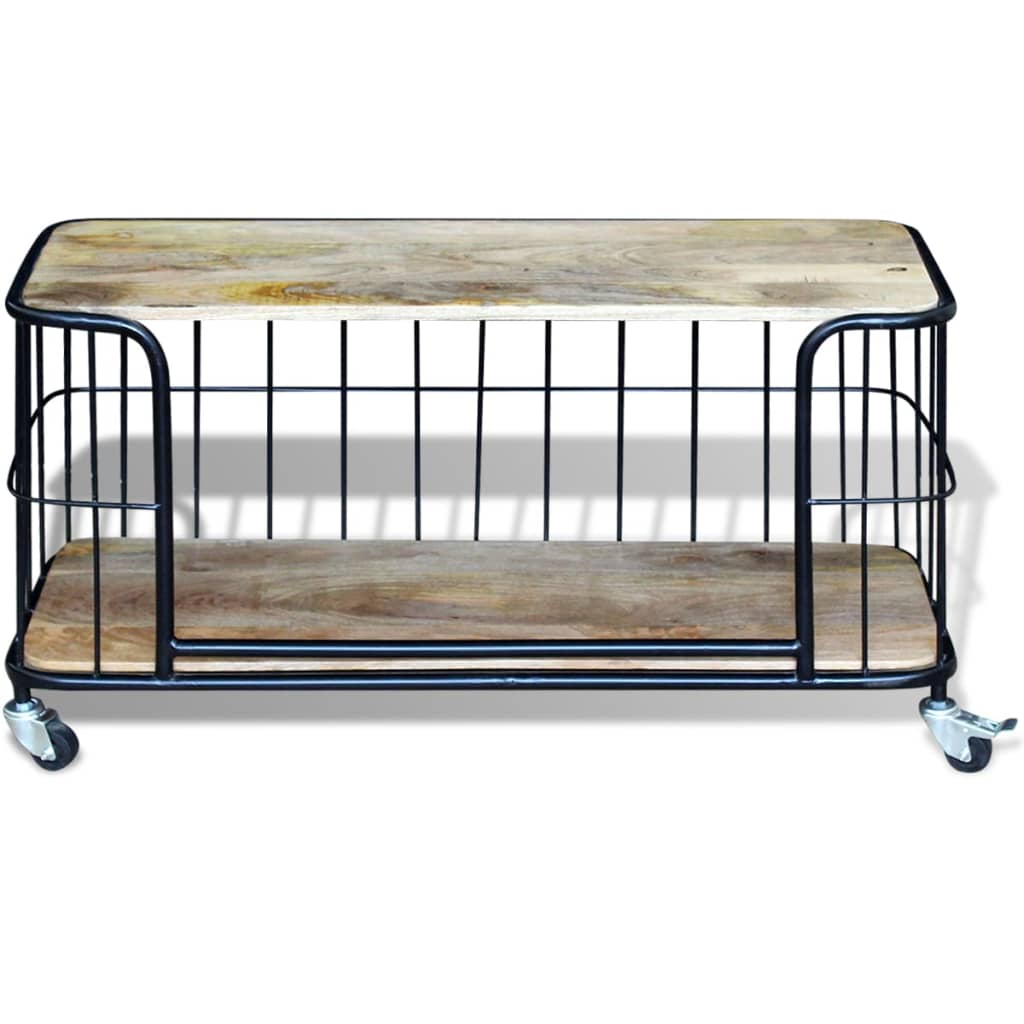 Tv-meubel100x40x45 cm massief mangohout is nu te koop bij PeponiXL, paradijselijk wonen!