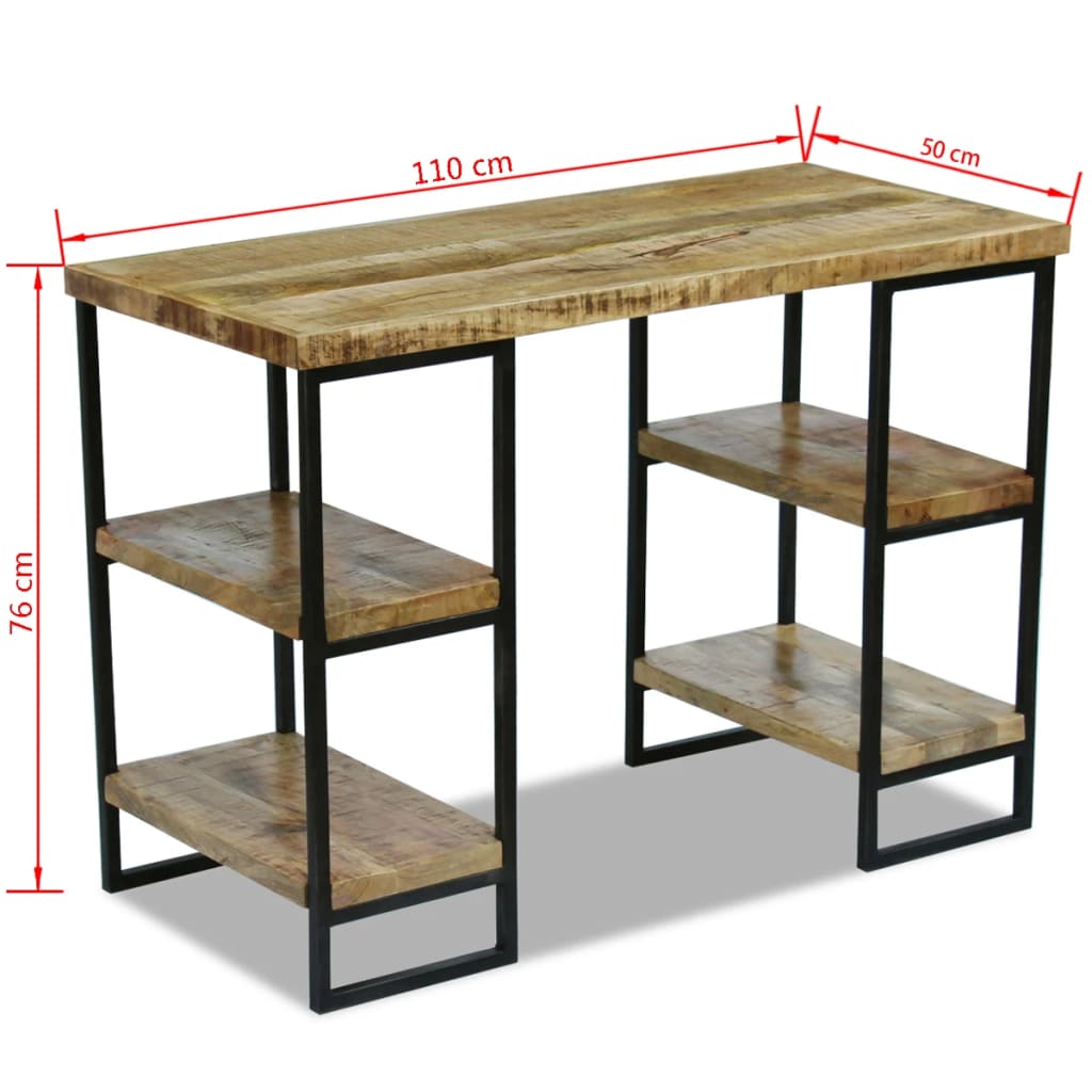 Bureau 110x50x76 cm mangohout is nu te koop bij PeponiXL, paradijselijk wonen!