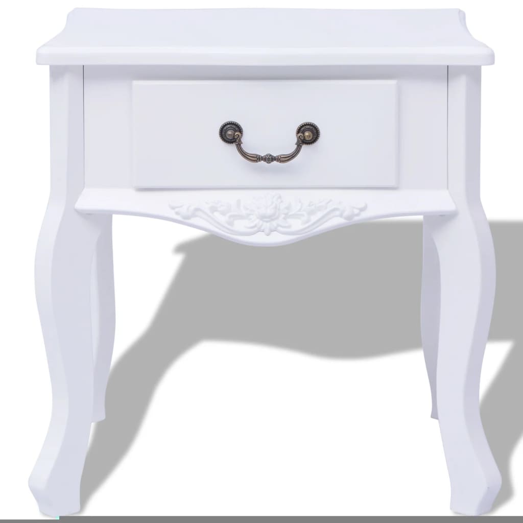 Nachtkastjes 2 stuks MDF wit is nu te koop bij PeponiXL, paradijselijk wonen!