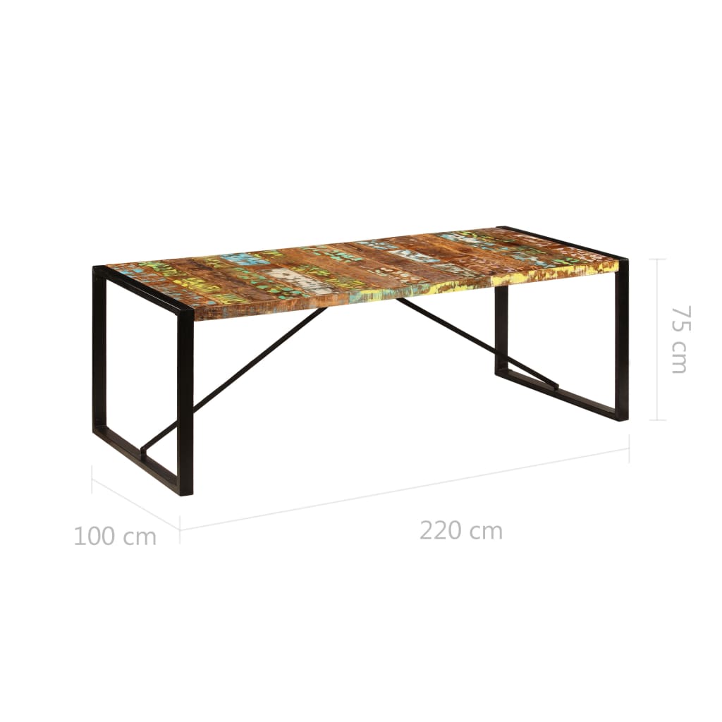 Eettafel 220x100x75 cm massief gerecycled hout is nu te koop bij PeponiXL, paradijselijk wonen!