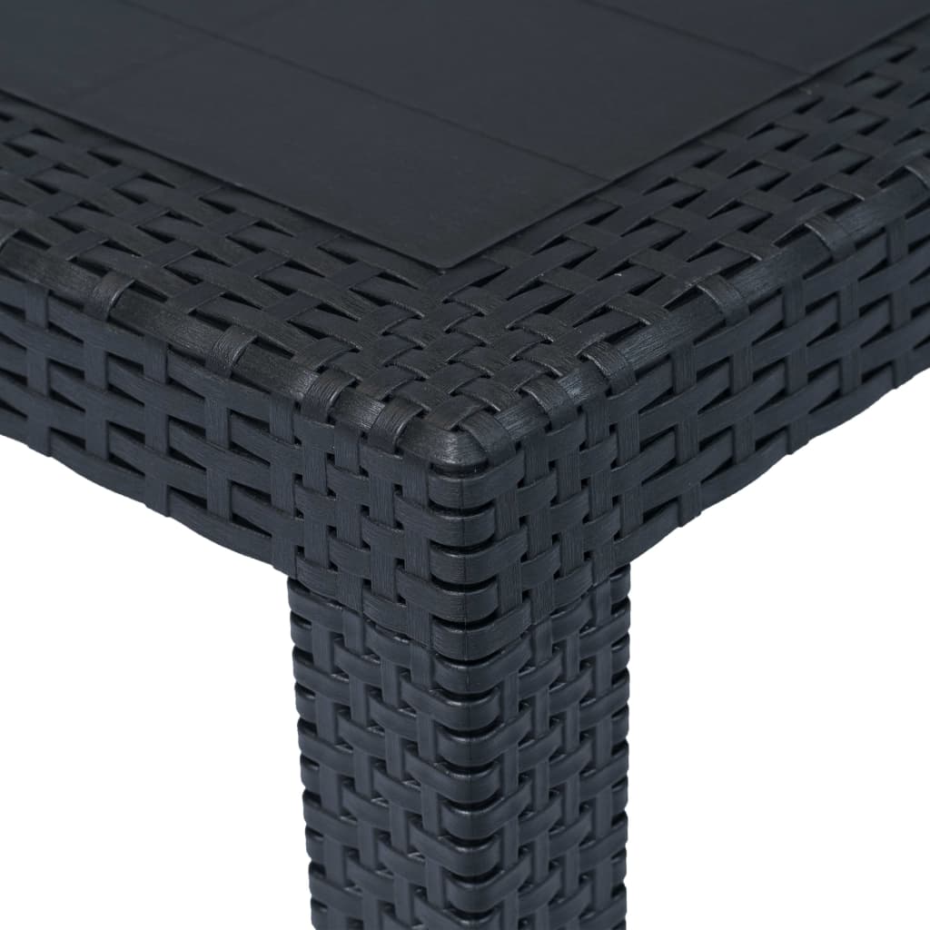 Tuintafel 79x79x72 cm rattan-look kunststof antraciet is nu te koop bij PeponiXL, paradijselijk wonen!