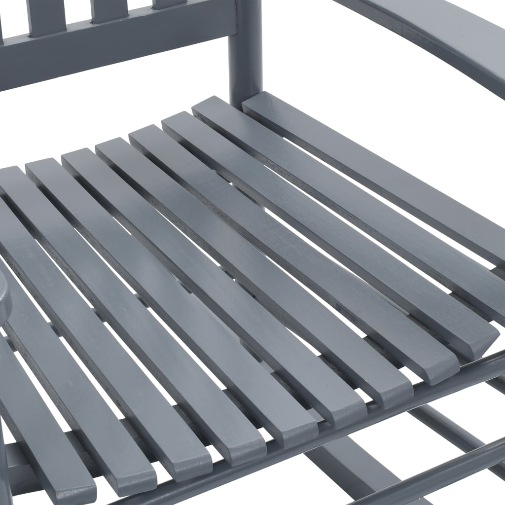 Schommelstoel met gebogen zitting populierenhout grijs is nu te koop bij PeponiXL, paradijselijk wonen!