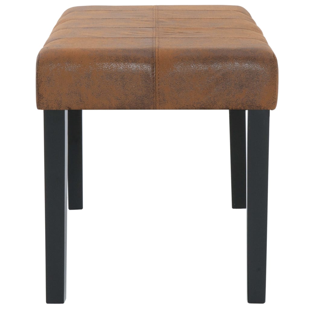 Bankje 106 cm kunstsuède bruin is nu te koop bij PeponiXL, paradijselijk wonen!