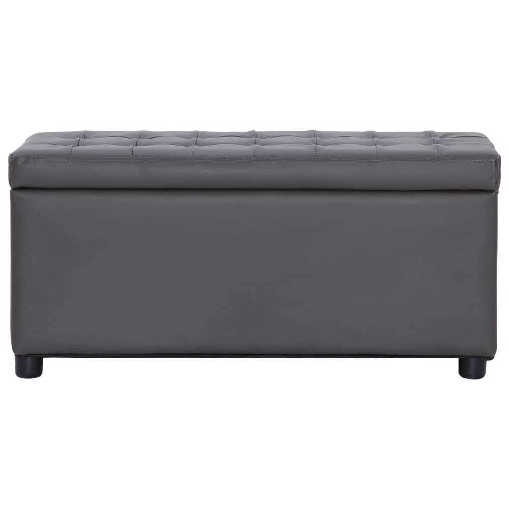 Opberghocker 87,5 cm kunstleer grijs is nu te koop bij PeponiXL, paradijselijk wonen!