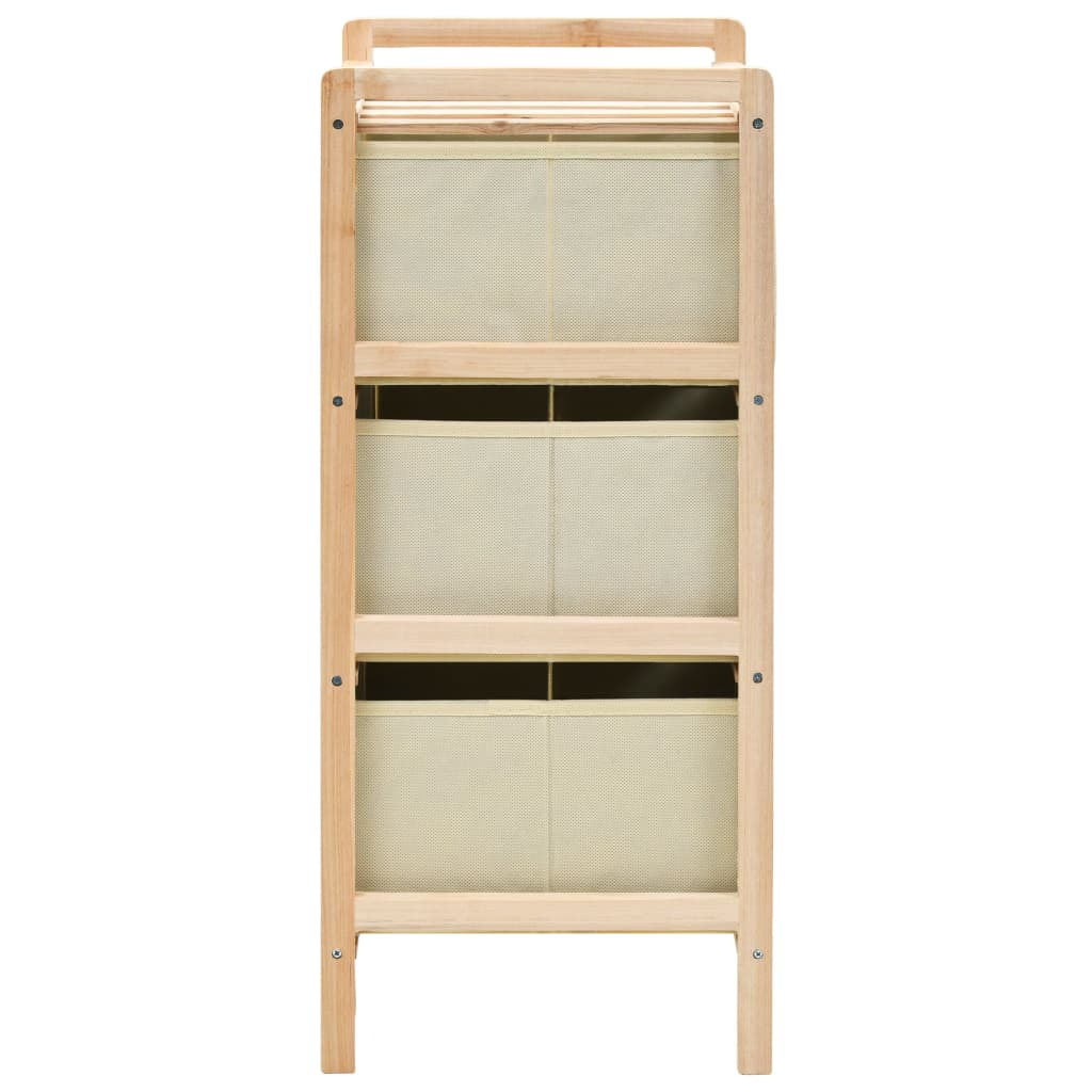 Opbergrekken met 3 stoffen manden 2 st cederhout beige is nu te koop bij PeponiXL, paradijselijk wonen!