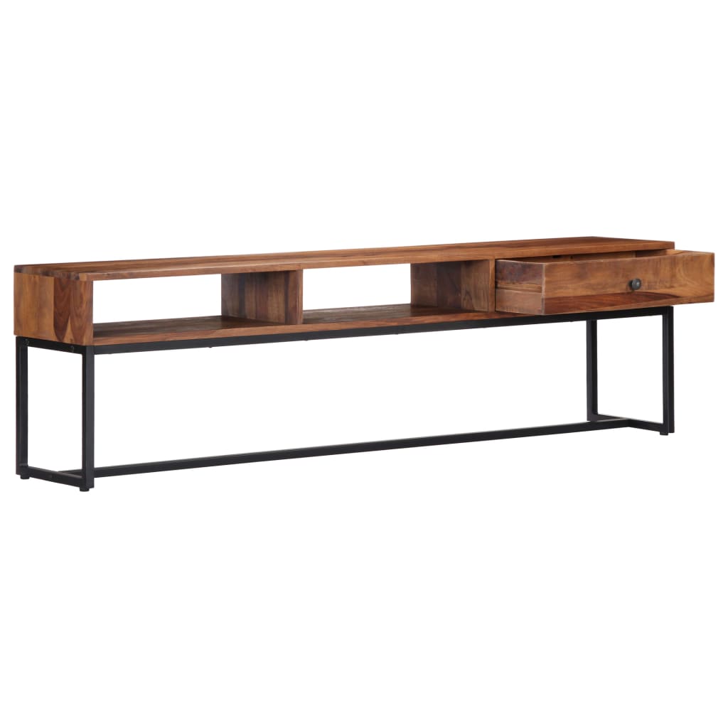 Tv-meubel 160x30x45 cm massief acaciahout is nu te koop bij PeponiXL, paradijselijk wonen!