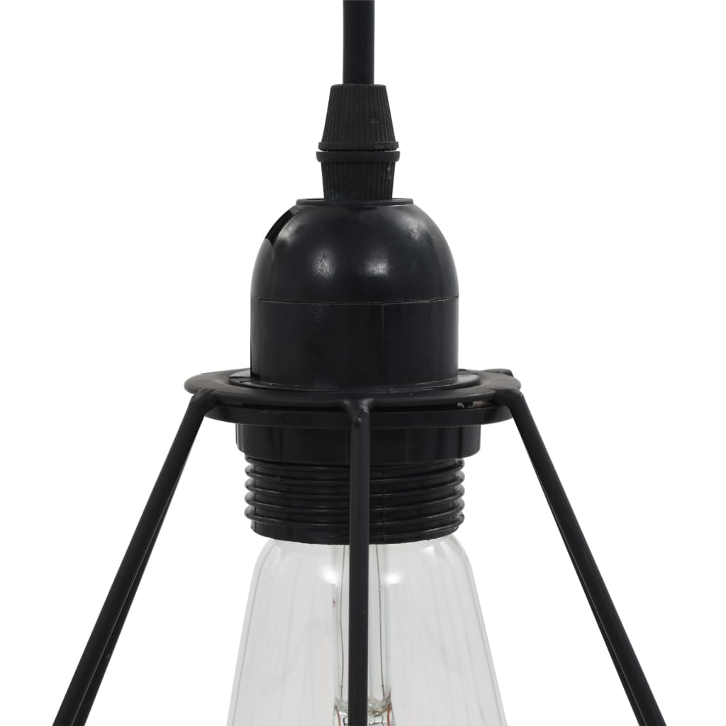 Plafondlamp met diamantvorm 3xE27 zwart is nu te koop bij PeponiXL, paradijselijk wonen!
