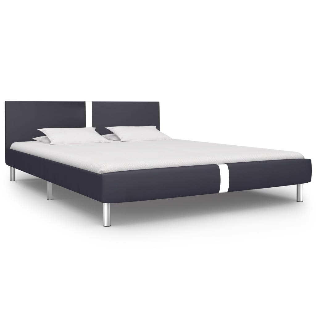 Bedframe kunstleer zwart 120x200 cm is nu te koop bij PeponiXL, paradijselijk wonen!