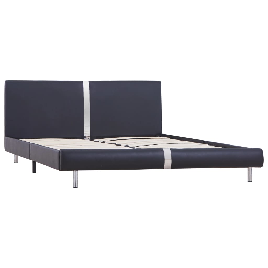 Bedframe kunstleer zwart 120x200 cm is nu te koop bij PeponiXL, paradijselijk wonen!