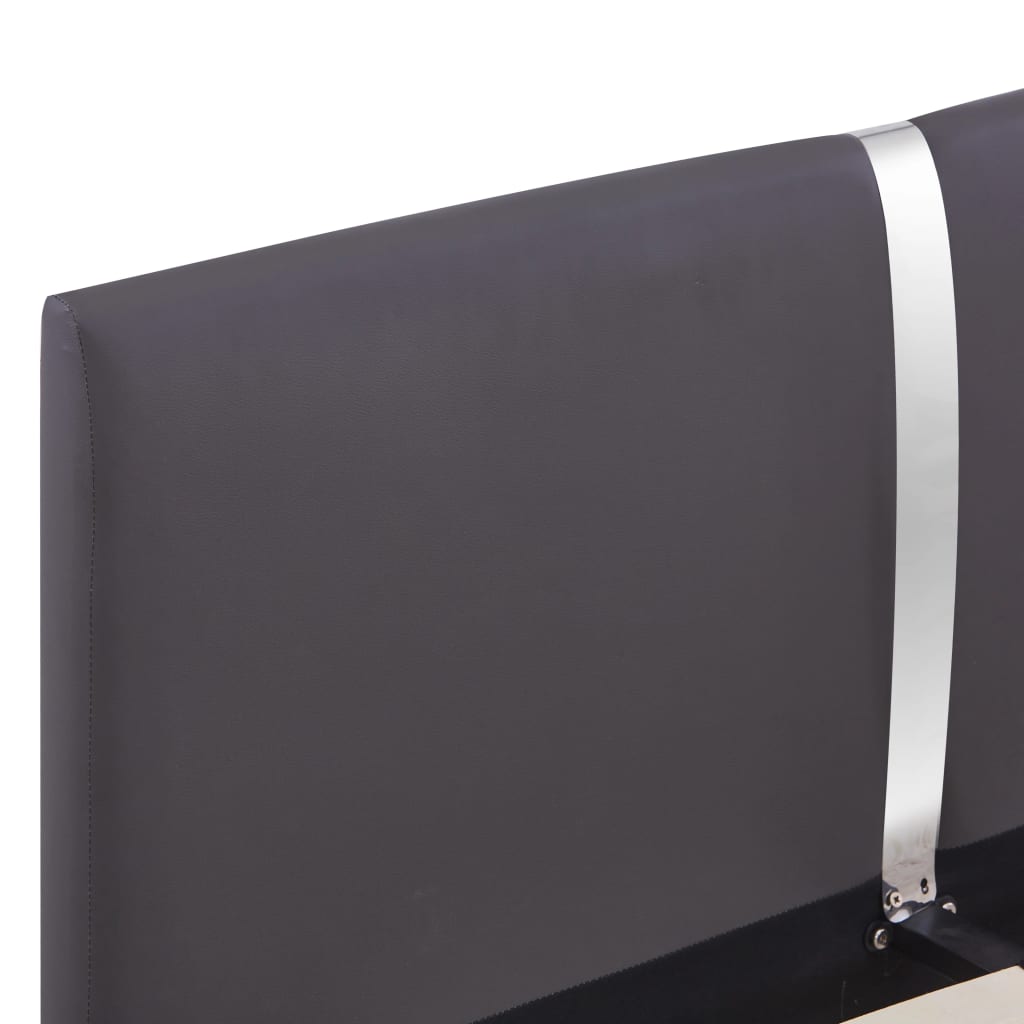 Bedframe kunstleer grijs 140x200 cm is nu te koop bij PeponiXL, paradijselijk wonen!