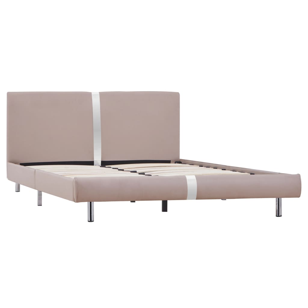 Bedframe kunstleer cappuccino 140x200 cm is nu te koop bij PeponiXL, paradijselijk wonen!