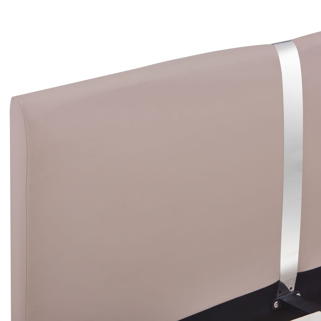 Bedframe kunstleer cappuccino 140x200 cm is nu te koop bij PeponiXL, paradijselijk wonen!