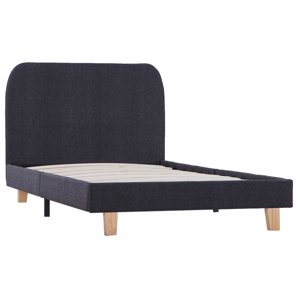 Bedframe stof donkergrijs 90x200 cm is nu te koop bij PeponiXL, paradijselijk wonen!