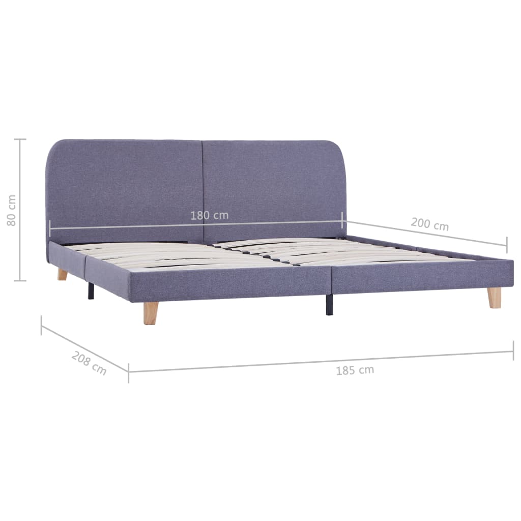 Bedframe stof lichtgrijs 180x200 cm is nu te koop bij PeponiXL, paradijselijk wonen!