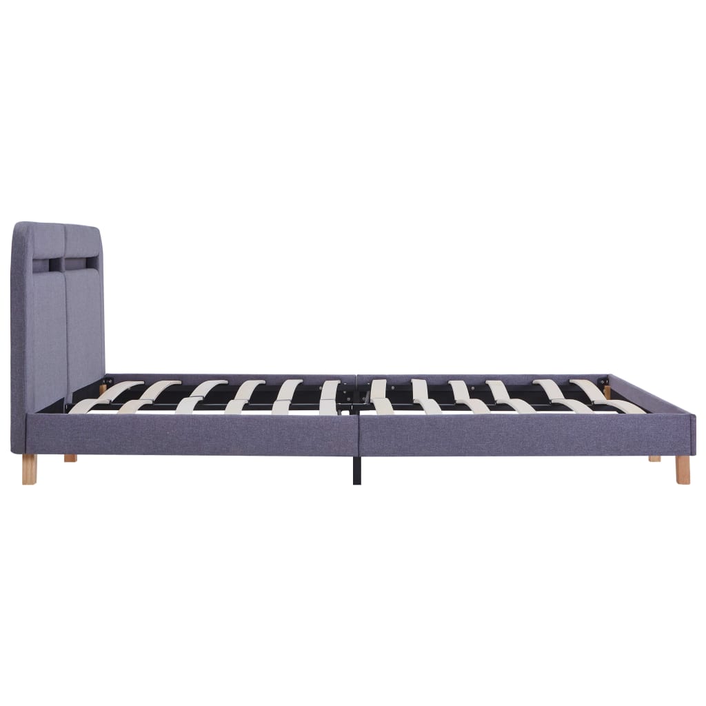 Bedframe met LED stof lichtgrijs 160x200 cm is nu te koop bij PeponiXL, paradijselijk wonen!